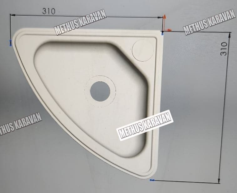 Methus Karavan ABS Plastik Köşe Lavabo