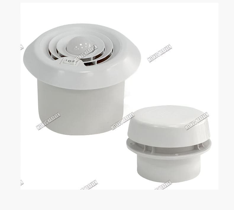 Methus Karavan 12V Işıklı Çift Fanlı Tuvalet Mantar Havalandırma