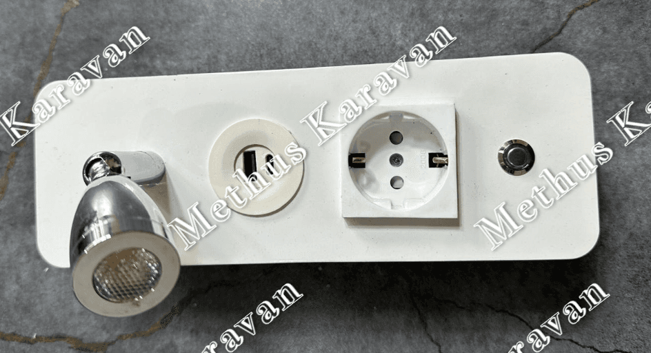 Methus Karavan 3'lü Set Okuma Lambası Priz USB