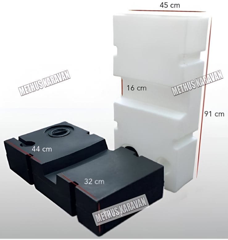 Methus Karavan 85 lt Atık Su Deposu 45x91x22 cm