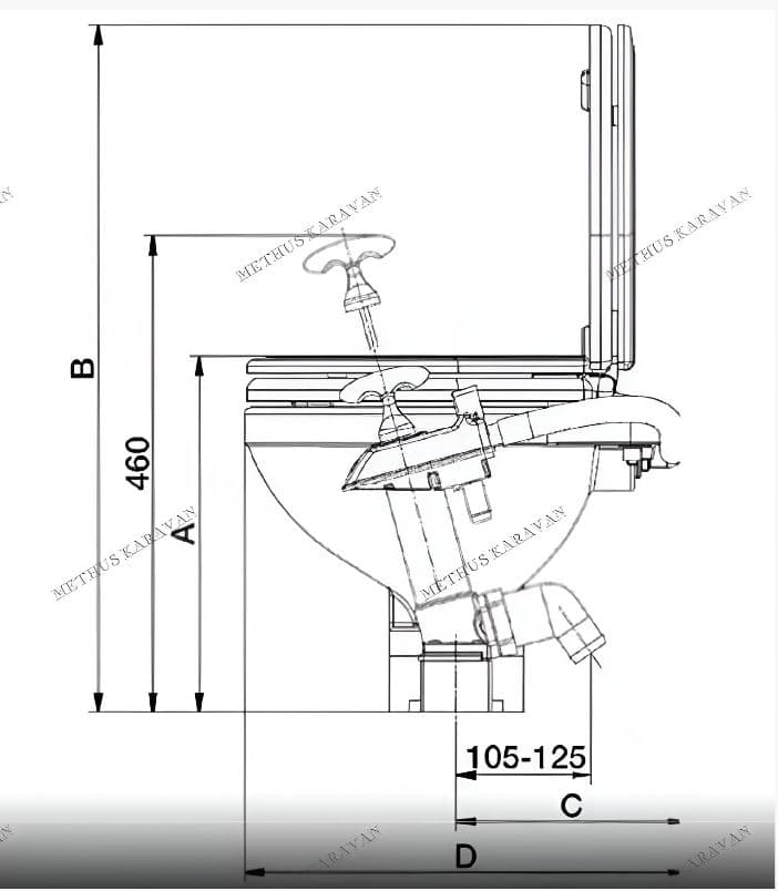 Matromarine 12V Elektrikli Karavan Tuvaleti Küçük Taş