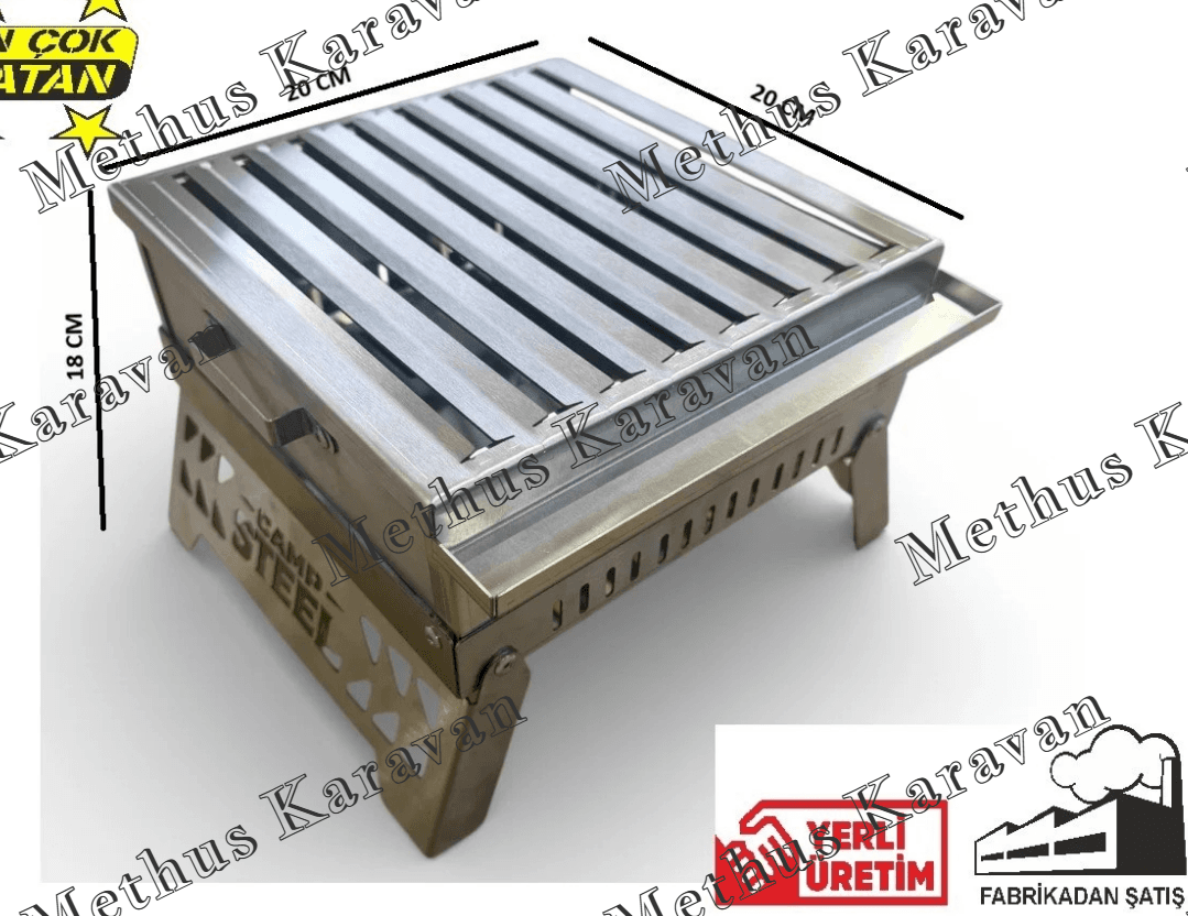 Camp Steel Krom Katlanabilir Mini Motorcu Mangalı