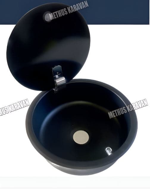 Univercal Siyah Cam Kapaklı Evye S3030B 30x30 cm