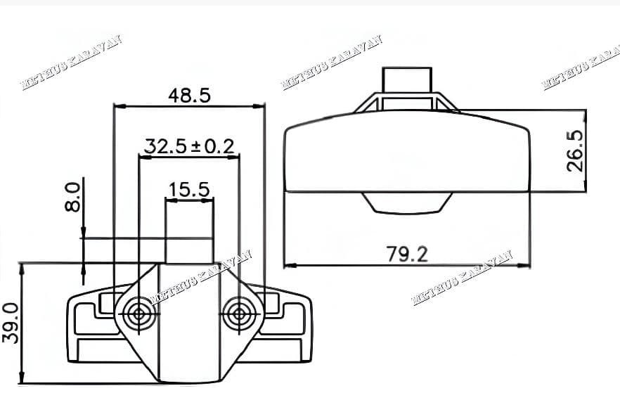 Sensation Dikdörtgen Bas Çek 79.2mm Krom
