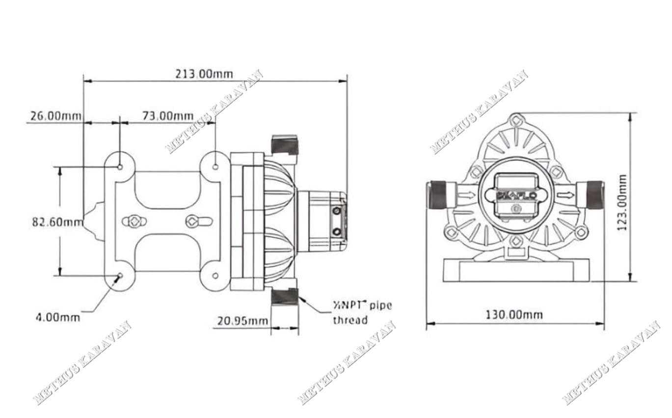 Seaflo 24V 11.3 Litre Karavan Hidroforu