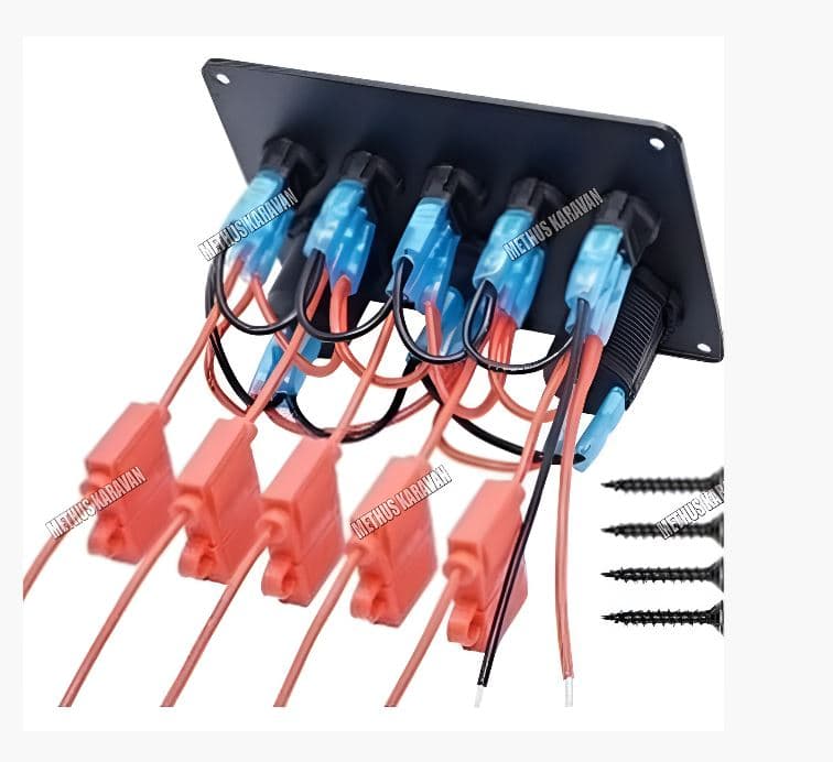 Methus Karavan 12/24V Kontrol Paneli Sigortalı 5'li Düğme