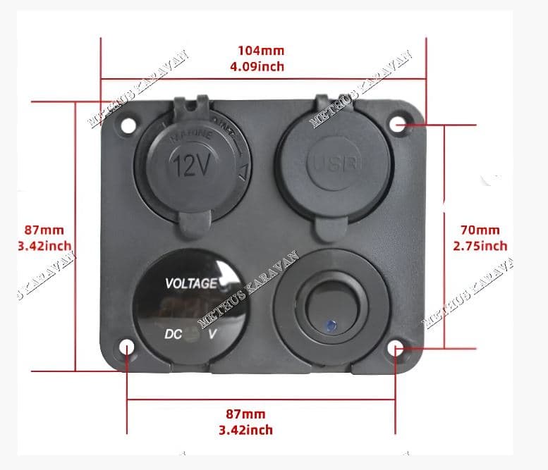 Methus Karavan 12V Kontrol Paneli