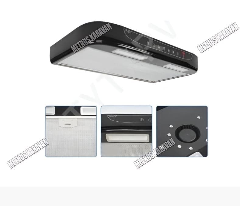 Methus Karavan 12V LED Işıklı Paslanmaz Çelik Aspiratör