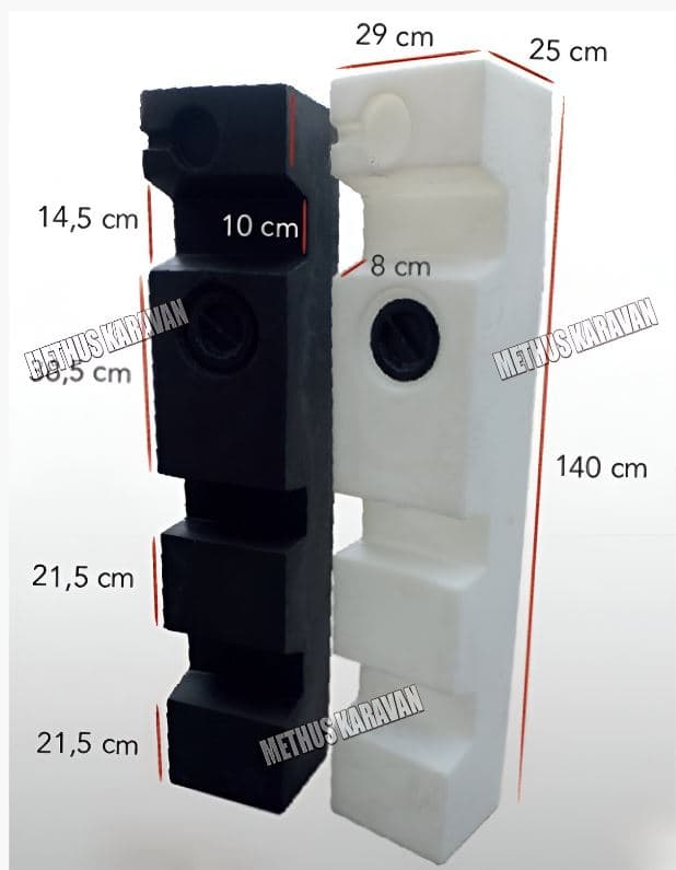 Methus Karavan Sprinter 2008-2020 80 Litre Siyah Su Deposu